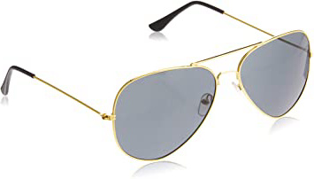 Smiffys Gafas de Aviador, Doradas