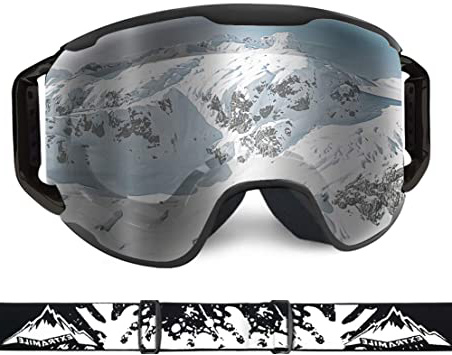 WLZP Gafas de esquí,Gafas Esqui Snowboard UV400 Protección para Hombres, Mujeres y jóvenes Esquiar OTG,Snowboard Deportes de Invierno Nieve Lentes Anti-Niebla