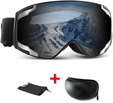 Extra Mile Gafas de Esquí,Gafas Esqui Snowboard para Hombre Mujer Doble Lente Anti-Niebla 100% UV400 Protección Esférica Máscara Esquí OTG con Gran Campo de Visión Gafas