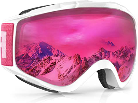 findway Gafas de Esquí, Máscara Gafas Esqui Snowboard Nieve Espejo para Hombre Mujer Adultos Juventud Jóvenes OTG Compatible con Casco,Anti Niebla 100% Protección UV Gafas de Ventisca