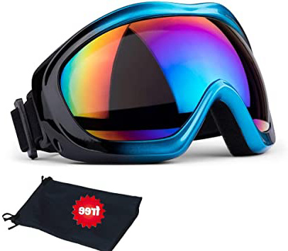 JTENG Gafas de esquí, Snowboard, protección UV, Gafas de esquí, Gafas de Nieve, Gafas de Snowboard, Gafas de Espejo, Gafas de Moto, para Mujer, Hombre, niña, niño