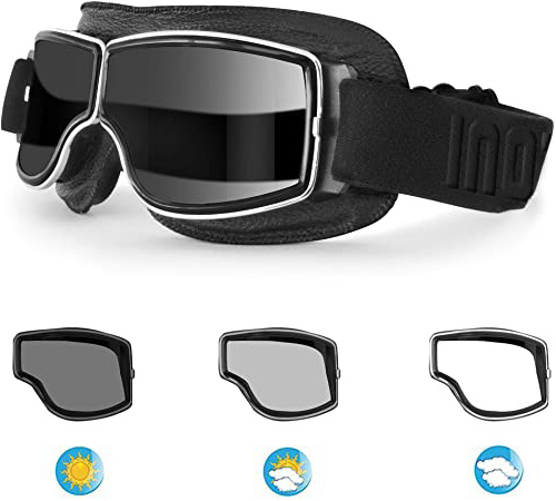 BERTONI Gafas Moto Vintage de
