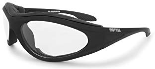 BERTONI Gafas de Moto Fotocromaticas con Lentes Antivaho y Inserto de Espuma Extraíble - F125 Italy