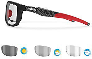 BERTONI Gafas Deportivas Fotocromaticas de Ciclismo Carrera Moto Running Esquí Envolventes a Prueba de Viento - Alien F Italy