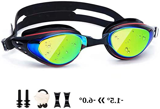 UTOBEST Mirror Gafas De Natación,Graduación De -1.5 a -6.0 Dioptrías,Unisex Adulto