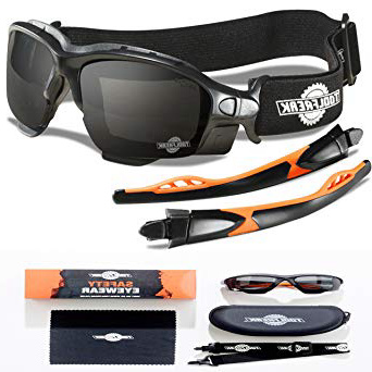 Gafas protectoras de diseño “spoggles” de primera calidad ToolFreak | La combinación perfecta de gafas de seguridad y gafas de diseño (Spoggle - fumar)