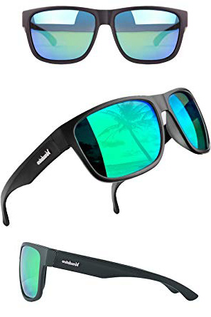 Verdster Gafas de sol Polarizadas XL Para Hombres - Lentes Espejados - Protección UV - Incluye Un Estuche Duro, Funda Suave Y Un Pañuelo