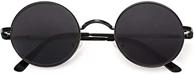 CGID E01 Estilo Vintage Retro Lennon inspirado círculo metálico redondo gafas de sol polarizadas para hombres y mujeres