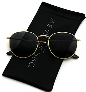 WearMe Pro – Gafas de Sol de Moda con Cristales Redondos Reflectantes Polarizados