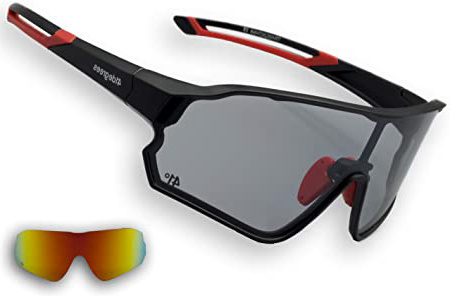 41degrees. Gafas de Sol Fotocromáticas con 2 Lentes Intercambiables. 2 en 1 Gafas de Ciclismo Polarizadas UV400 para Running, Esquí... Máscara Unisex Modelo Tramuntana