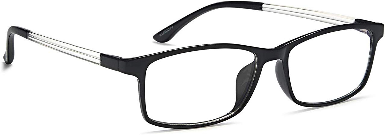 VVDQELLA Gafas Presbicia Hombre/Mujere Montura en TR90 Lentes Premium y Rectangular Anti Luz Azul Contra UV Gafas Lectura 0.0 para PC, Smartphone, TV, Ligeras y Durable