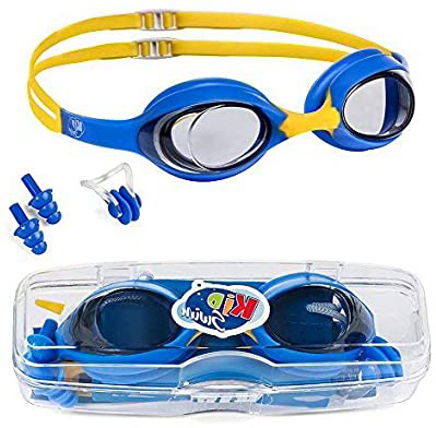 KidSwim - Gafas de natación para niños (Edad 4 – 12), sin Fugas, Impermeables, con Lente antiniebla y Correa de Silicona Suave