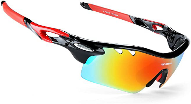 INBIKE Gafas De Sol Polarizadas para Ciclismo con 5 Lentes Intercambiables UV400 Y Montura De TR-90, Gafas para MTB Bicicleta Montaña 100% De Protección UV