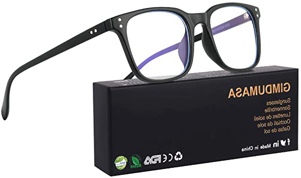 Gimdumasa gafas ordenador gaming pc uv luz filtro proteccion azul mujer hombre para antifatiga GI799 (Negro)
