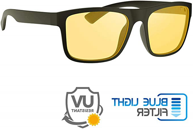 Avoalre Gafas Anti luz Azul para Ordenador Amarillo Gafas Cuadradas Unisex Ligeras para Hombre y Mujer de Oficina, Antifatiga y contra el Cansancio Ocular para Pantalla, Móvil, TV, Marco Negro