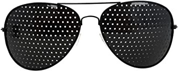 Gafas Lentes Reticulares Basalto - Método Bates - Miopía, Presbicia, Hipermetropía o Astigmatismo - Agujeros Piramidales