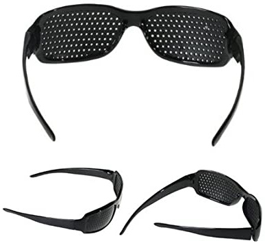 Itian Vidrios del Agujero de Alfiler, Anti-Fatiga, la Prevención de la Miopía (Negro)