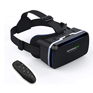 VR Gafas de Realidad Virtual, Gafas vr Con Control Remoto , para Juegos Visión Panorámico Immersivo para iPh X/7/ 7plus /6s 6/plus, Galaxy s8/ s7 con pantalla de 4,7 a 6,0 pulgadas (GL04)