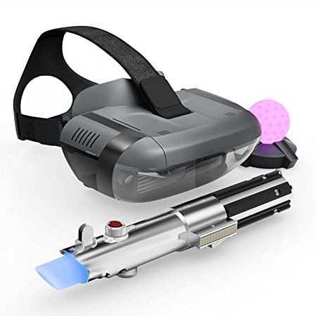 Lenovo - Desafios Jedi - Paquete de Realidad Virtual (VR) con las Gafas de realidad aumentada Lenovo Mirage + Mando espada láser + Baliza de movimiento