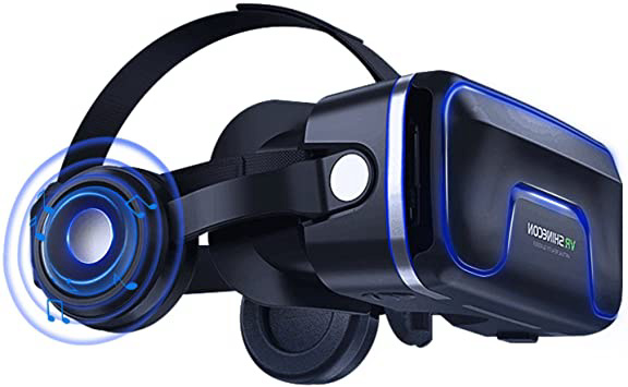 3D VR Gafas de Realidad Virtual, Gafas vr para Juegos Visión Panorámico 3D Juego Immersivo para iPh X/7/6s 6/plus, Galaxy s8/ s7con pantalla de 4,7 a 6,0 pulgadas