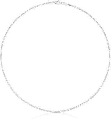TOUS Collar Mujer, Gargantilla en plata de Primera Ley - Largo 45 cm