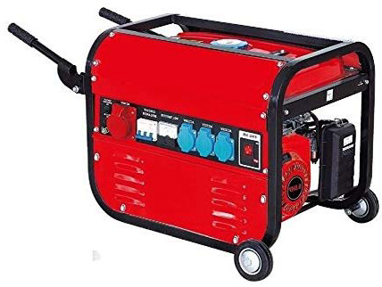 GENERADOR ELECTRICO GASOLINA CON RUEDAS 15L 5500W (1000W+1000W+1000W+2500W) TRIFASICO MONOFASICO MOTOR 4T