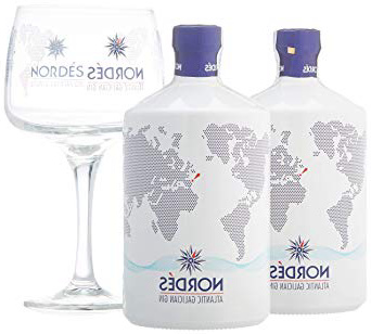 Nordés Pack de 2x700 ml Ginebra Nordés + 6Copas