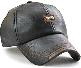 Wicemoon Gorra de Béisbol para Hombre Sombrero de Cuero Suave de PU Sombrero Deportivo Al Aire Libre Otoño Invierno 56-60cm