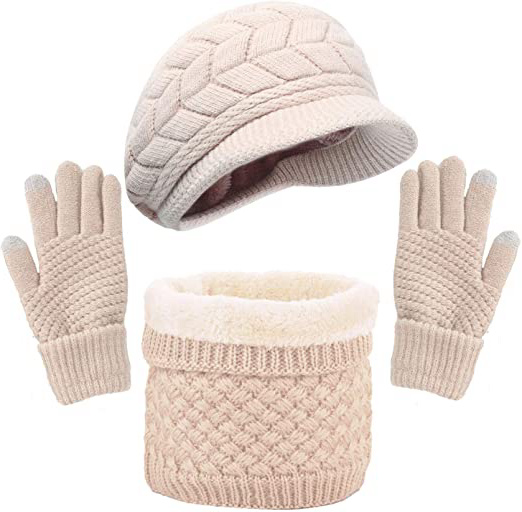 CheChury Gorras Invierno con Bufanda