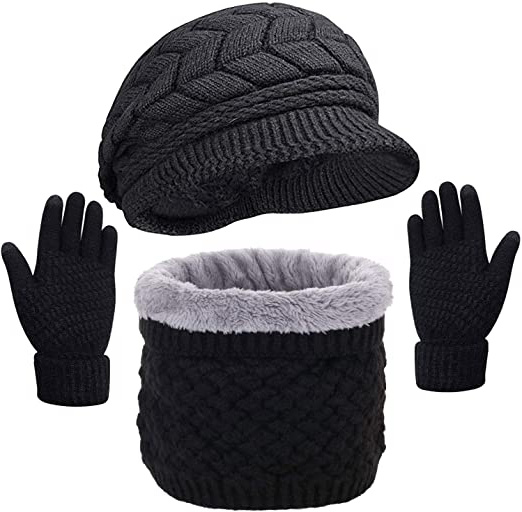 CheChury Gorras Invierno con Bufanda