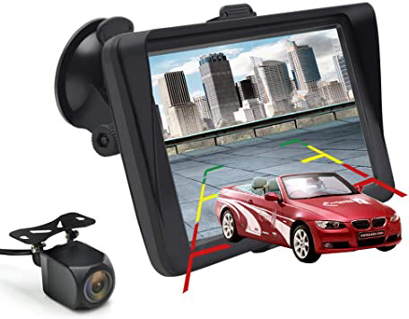 GPS Para Coche Pantalla De 5" Bluetooth Cámara De Respaldo Del Vehículo Mapa De Europa Toda La Vida