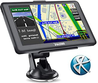 AWESAFE GPS para Coche de 7 Pulgadas Pantalla con Bluetooth, Gratis de Mapa de Europa Toda la Vida