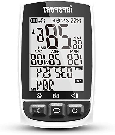 Ciclocomputadores GPS Ant+ Función iGPSPORT iGS50E Computadora Bicicleta Inalámbrica Ciclismo Cuentakilometros Bici - Blanco