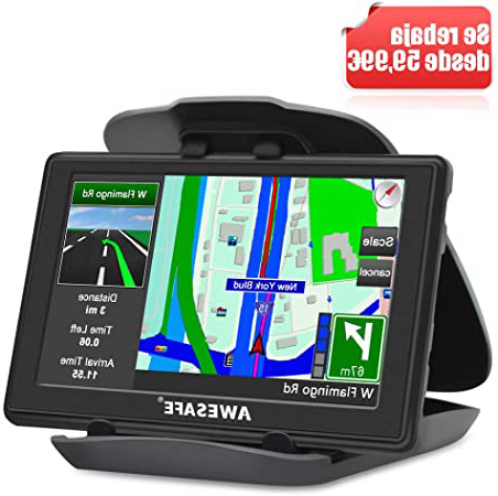 AWESAFE GPS para Coches con 5 Pulgadas Pantalla LCD, Navegador GPS para Coche y Camión con Actualizaciones de Mapas para Toda la Vida