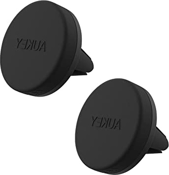 AUKEY Soporte Móvil Coche Magnético Universal (2 Pack) para Rejillas del Aire Soporte Smartphone Coche para iPhone 7 / 6s / 6 / 5s / 5, Samsung Note 8 / S8 / Note 4, LG G3 y Dispositivo GPS - Negro