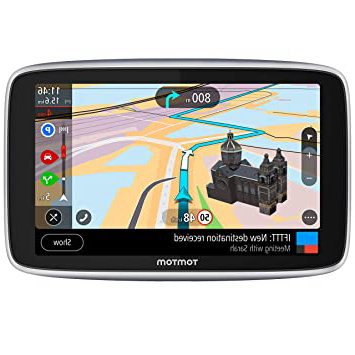 TomTom Go Premium - Navegador Gps 5´ con Actualizaciones via Wifi,Trafico y Radares para Toda la Vida Mediante Tarjeta Sim Incluida, Mapas del Mundo, Navegación Último Kilómetro e Ittt