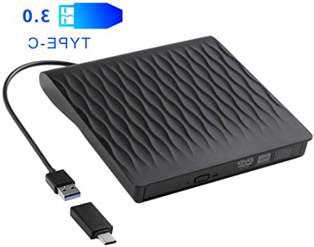 Grabadora DVD Externa USB 3.0 y Type-C, Lector CD/DVD Portátil, Unidades CD/DVD Externas USB, Compatible con Laptop/PC/MacBook/iMac, Windows XP / 7/8/10 / Vista/Mac OS/Linux, etc.