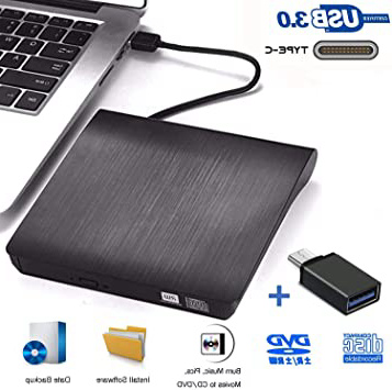 Grabadora DVD Externa, iAmotus Unidades CD/DVD Externas USB 3.0 Lector Grabadora Y Tipo-c Grabadora Externa Ultra Slim Portátil para Windows 10 7/8 / Vista/XP/Mac OS/Mac/Desktop Linux, Laptop