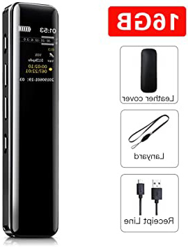 16G Grabadora de Voz Digital Portátil, SUPEREYE HD Grabador Sonido con Reproductor MP3, Micrófono Incorporado Externo, Reducción de Ruido, Baterías Recargables para Reuniones, Entrevistas, Lecciones