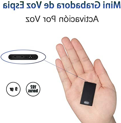 Mini espía grabadora de Voz H+Y con activación por Voz, Memoria de 16 GB, Recargable por USB y Funciones MP3, Ideal para Clases, reuniones, entrevistas, hasta 192 Horas
