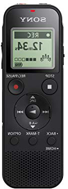 Sony ICD-PX470 - Grabadora de voz digital con 4 GB, USB, ranura micro SD y grabación mp3 y PCM lineal, Negro, Estándar