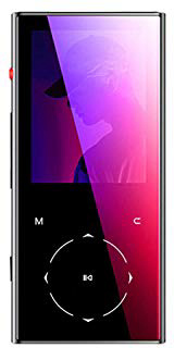 Walkercam MP-7 8GB Bluetooth 4.1 Reproductor de MP3 con Botón Táctil, Grabadora de Voz con un Solo Botón, Radio FM, 30 Horas de Reproducción, Estuche de Metal Negro