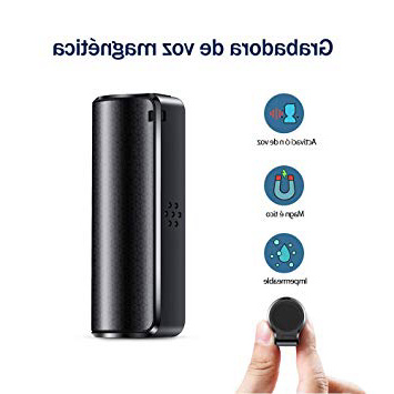 Grabadora de Voz 16GB, Magnético Grabadora con Activación de Voz Grabación de Hasta 15 Días, Ideal para Lecciones, Reuniones, Entrevistas, Hasta 192 Horas, Resistente al Agua