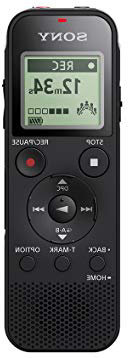 Sony ICD-PX470 - Grabadora de voz digital con 4 GB, USB, ranura micro SD y grabación mp3 y PCM lineal, Negro, Estándar