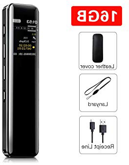 16G Grabadora de Voz Digital Portátil, SUPEREYE HD Grabador Sonido con Reproductor MP3, Micrófono Incorporado Externo, Reducción de Ruido, Baterías Recargables para Reuniones, Entrevistas, Lecciones