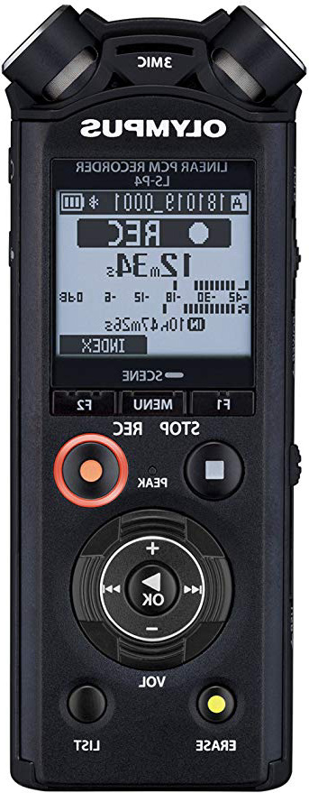 Olympus LS-P4 PCM - Grabadora de voz y música (memoria de 8 GB, ranura microSD, USB directo, Bluetooth), Negro