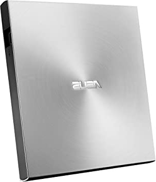 ASUS ZenDrive U9M SDRW-08U9M-U - Unidad de Disco óptico (8X, USB Tipo C + Tipo A, Compatible con Mac, 13.9 mm ultradelgada, compatibilidad con M-Disc, encriptación de Disco, E-Green, E-Media), Plata