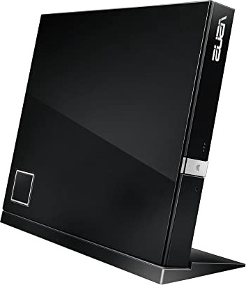 ASUS SBW-06D2X-U - Grabadora de BLU-Ray Externa 6X, Diseño de Stand, Compatible con Mac, Admite M-Disc, Cifrado de Disco, Almacenamiento Web Ilimitado (12 Meses), Nero Backitup, E-Media