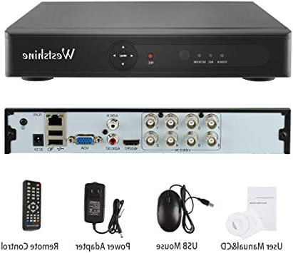 Westshine 1080N 8CH DVR/NVR Grabador de Video Digital H.264 CCTV Vigilancia de Seguridad, Soporta Onvif P2P Detección de Movimiento Alarma Email, Sin Disco Duro