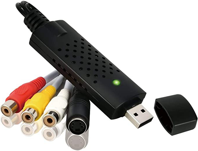 Rybozen Convertidor de audio/video USB 2.0 Digitalice y edite video desde cualquier fuente analógica incluyendo VCR DVD VCR